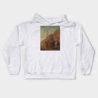 Restoration Procession of Charles II at Cheapside by William Hogarth Kids Hoodie